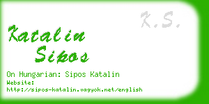 katalin sipos business card